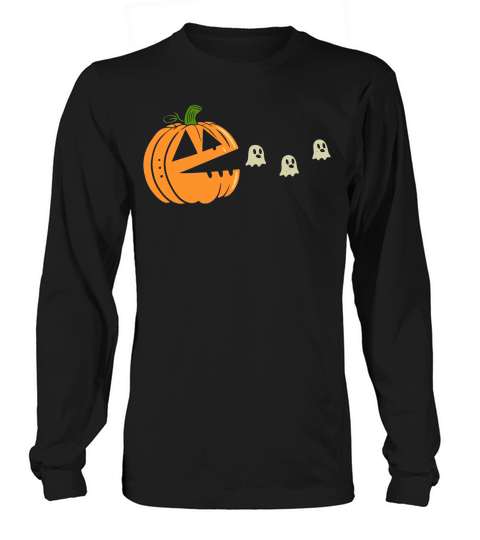 pumpkin pacman Long sleeved Unisex
