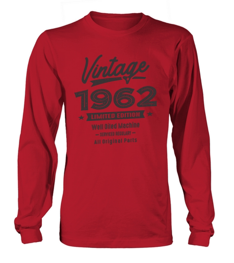 Vintage Born in 1962 - 60th Birthday Retro Classic Long sleeved Unisex