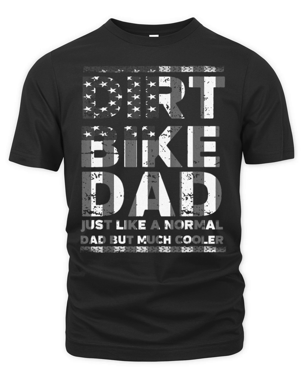 DIRT BIKE DAD Bike Motocross Enduro US Flag Organic Unisex T-shirt