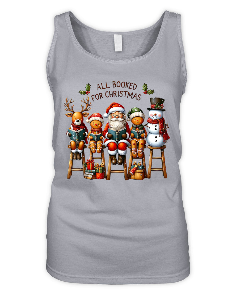 All booked for christmas Organic Women's Tank Top