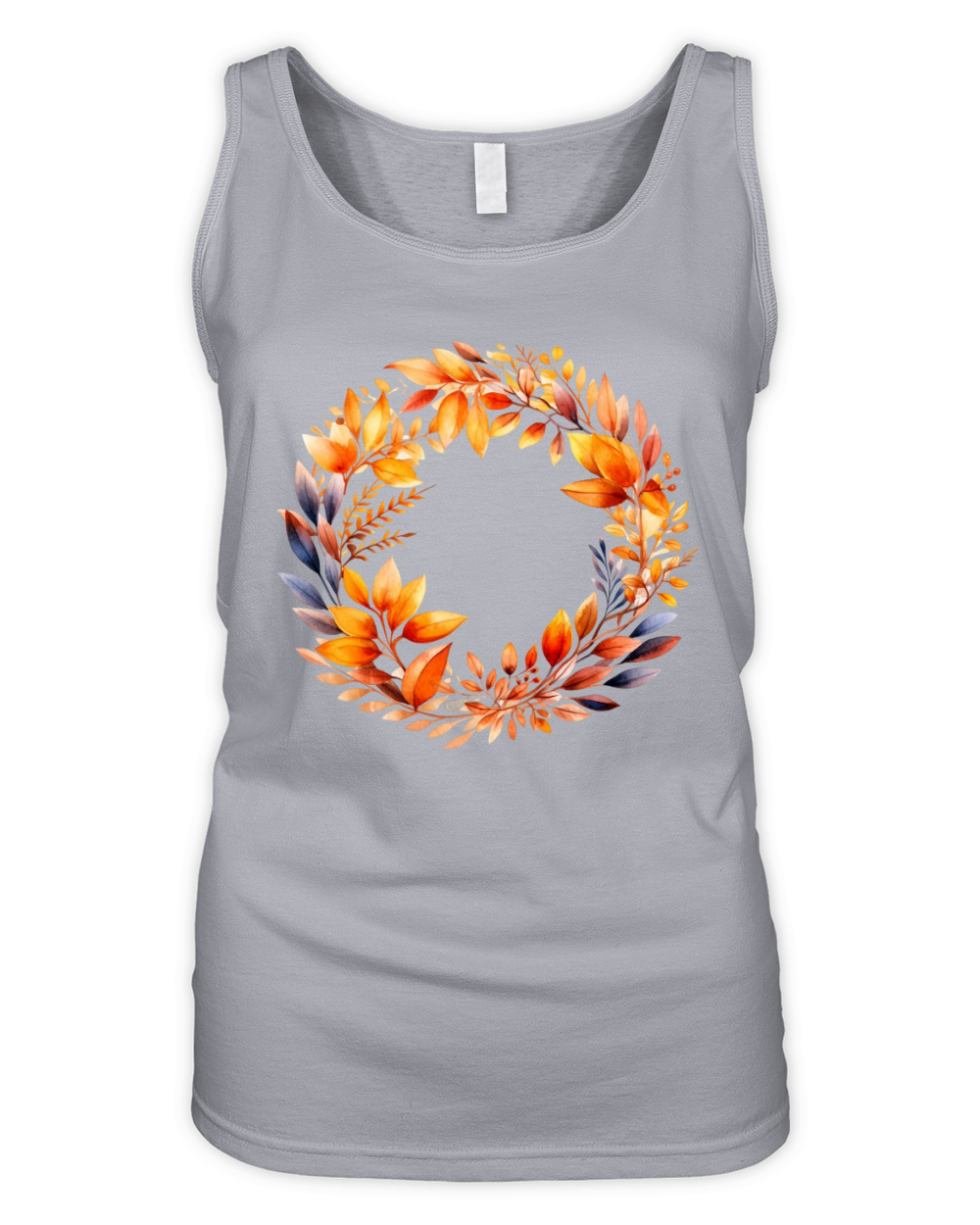Autumn Fall Floral Frame 15 Organic Women's Tank Top