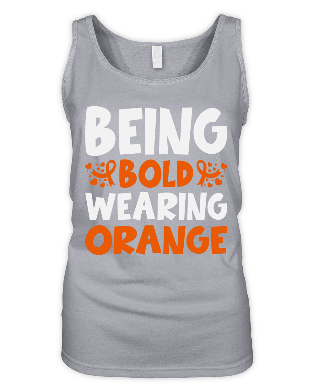 Being Bold Wearing Orange Organic Women's Tank Top