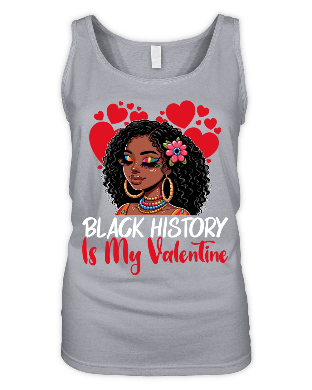 black history is my valentine 21 Organic Women's Tank Top