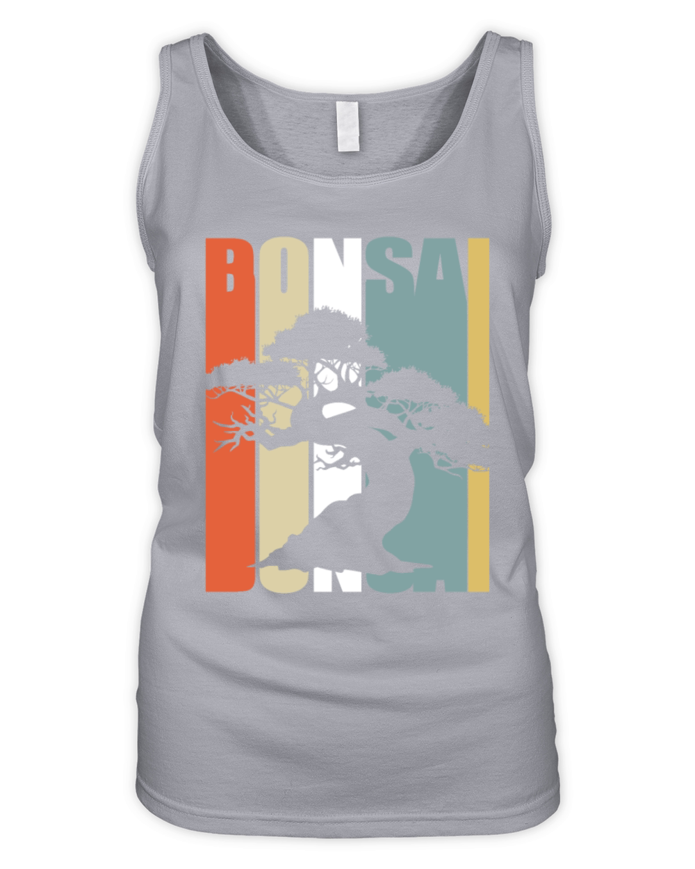 Bonsai Tree Vintage Retro Colorful Japanese Garden Organic Women's Tank Top