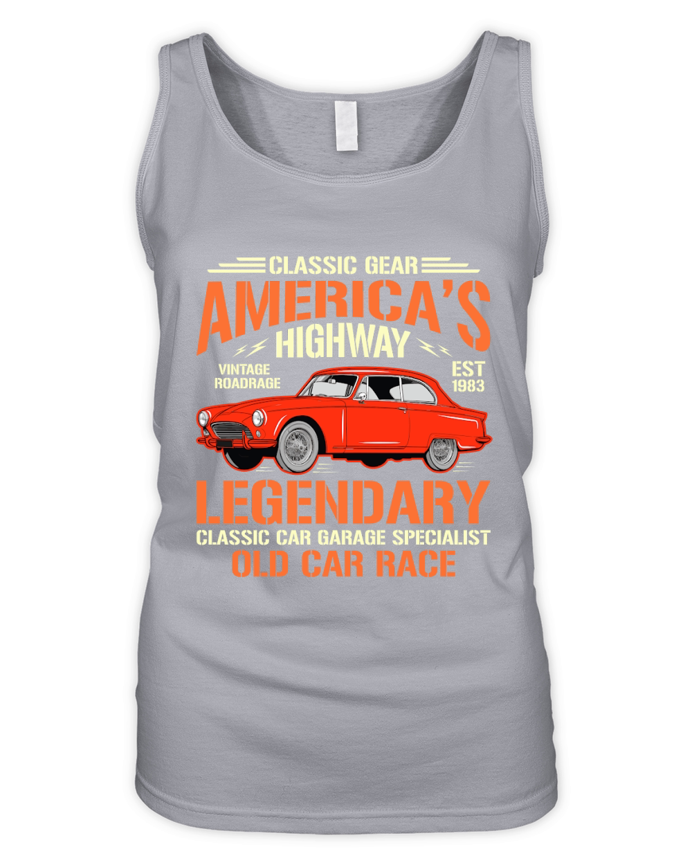 Classic Gear Americas Highway legendary classic car garage specialist old car race Organic Women's Tank Top