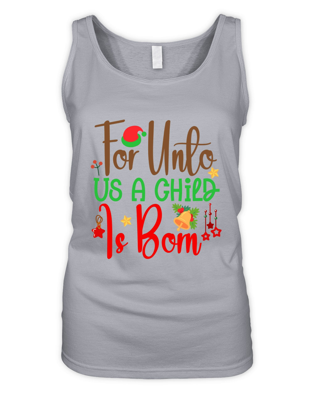 For Unto Us A Child Is Born Organic Women's Tank Top