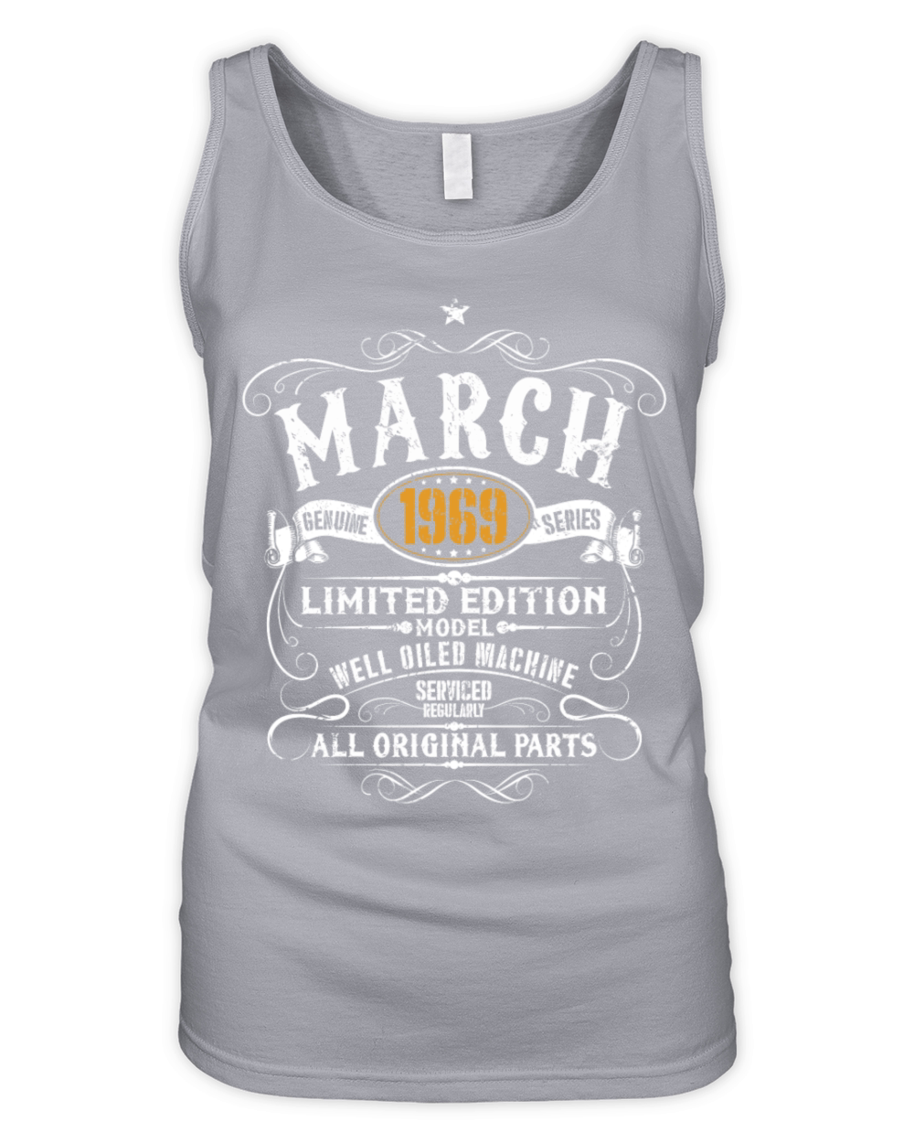 March 1969 - 50th Birthday Funny Vintage Gift Organic Women's Tank Top