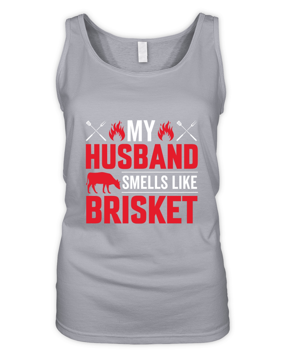 My husband smells like brisket Organic Women's Tank Top