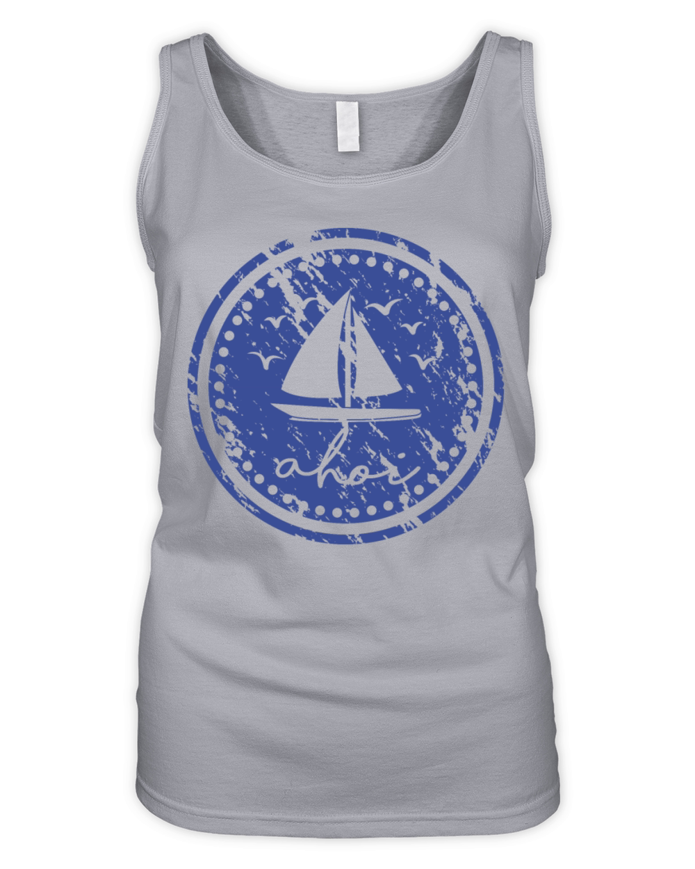 Sailboat Vintage Retro Used Look Ahoy Organic Women's Tank Top