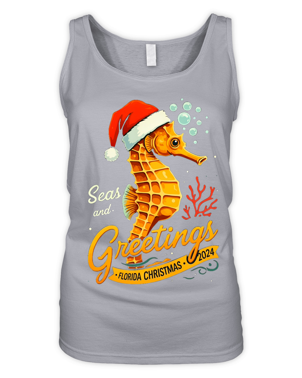 Seas And Greetings Florida Christmas 2024 Organic Women's Tank Top