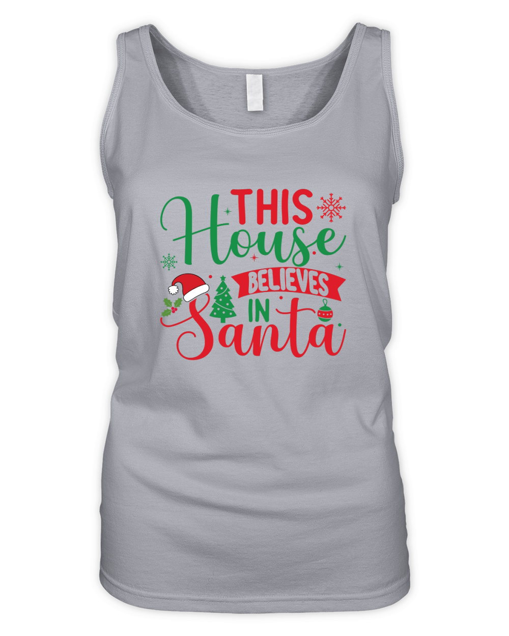 This house believes in santa Organic Women's Tank Top
