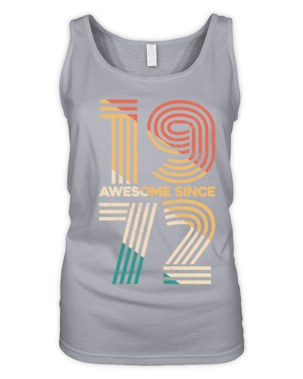 Vintage 1972 - 50 years old - 50th birthday gift Organic Women's Tank Top