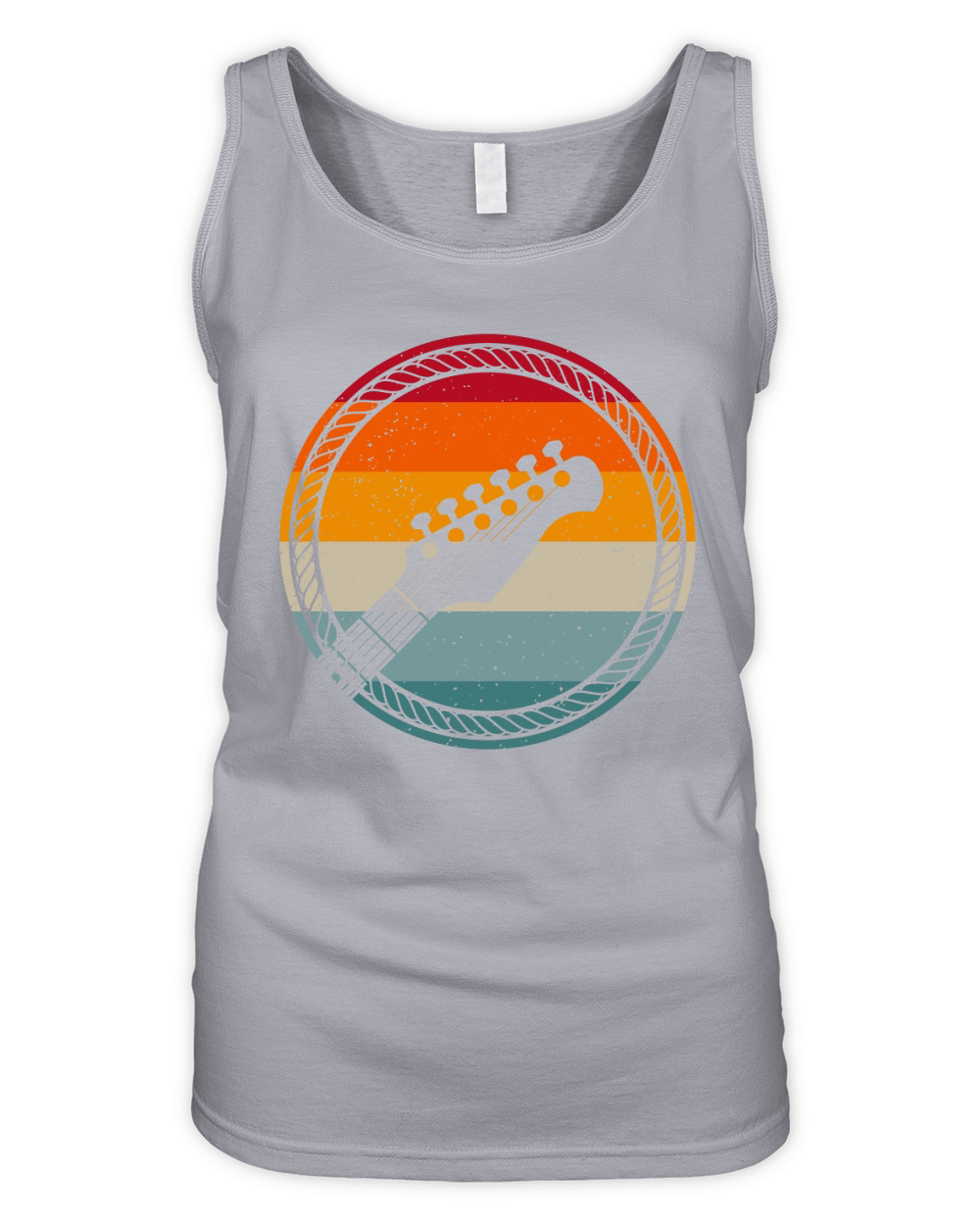 Vintage Bass Guitar Headstock for Bassist and Bass Player Organic Women's Tank Top