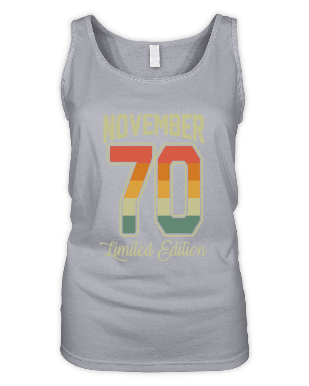 Vintage November 50 Year 1970 50th Birthday Gift Organic Women's Tank Top