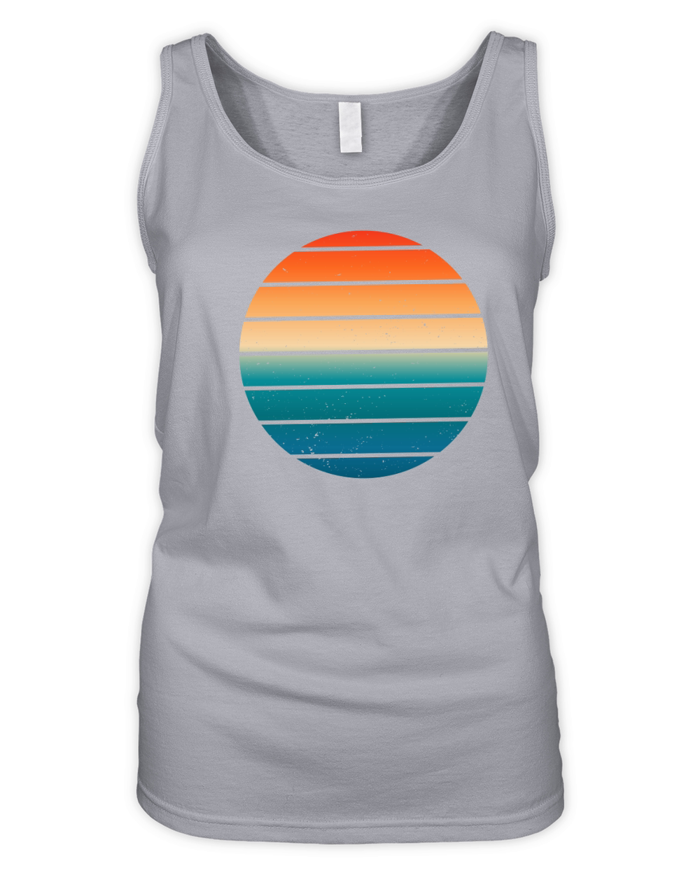 Vintage Retro Sunset (10) Organic Women's Tank Top