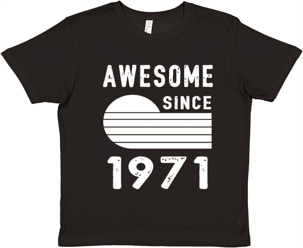 1971 Birthday Retro Vintage Gift dad Premium Kids Crewneck T-shirt