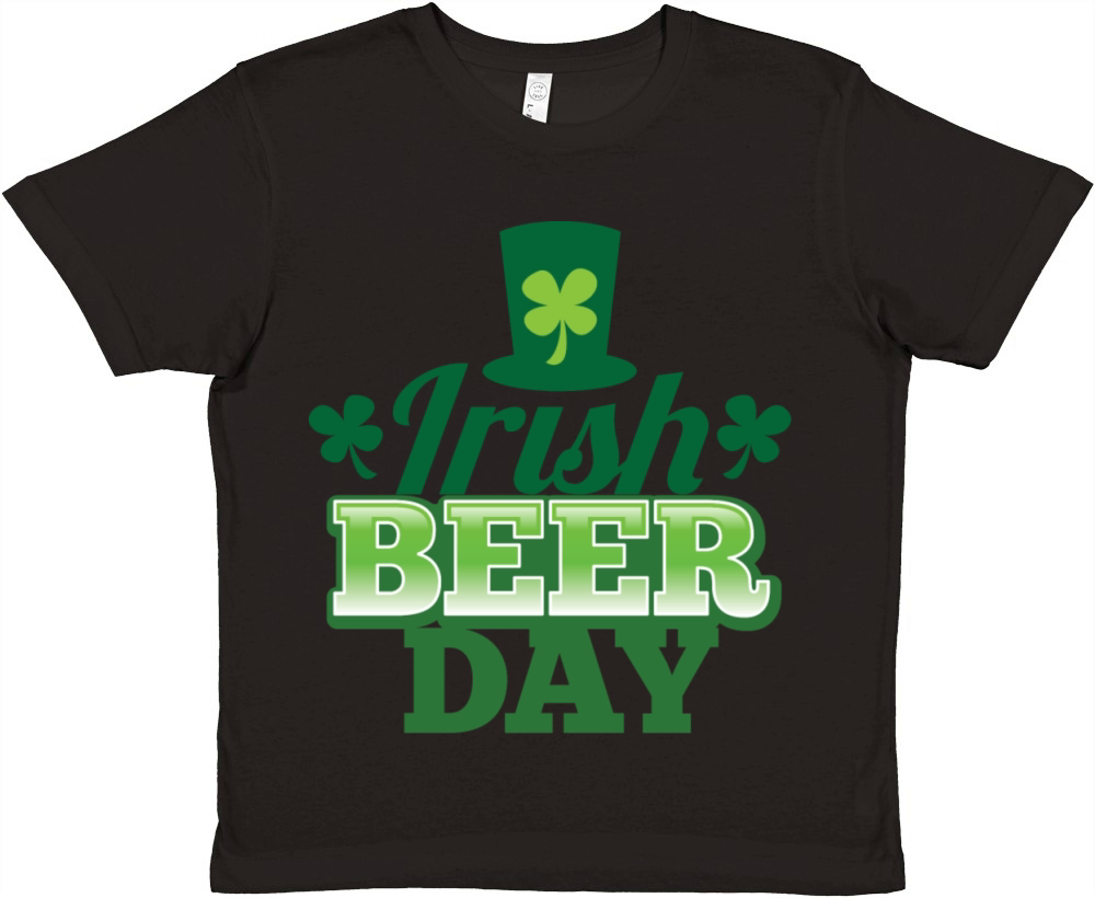 IRISH BEER DAY beers shamrock hat St Patricks day Premium Kids Crewneck T-shirt