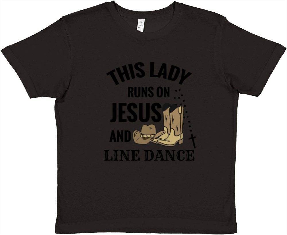 Women Line Dance Lover Line Dancing Line Dancer Premium Kids Crewneck T-shirt