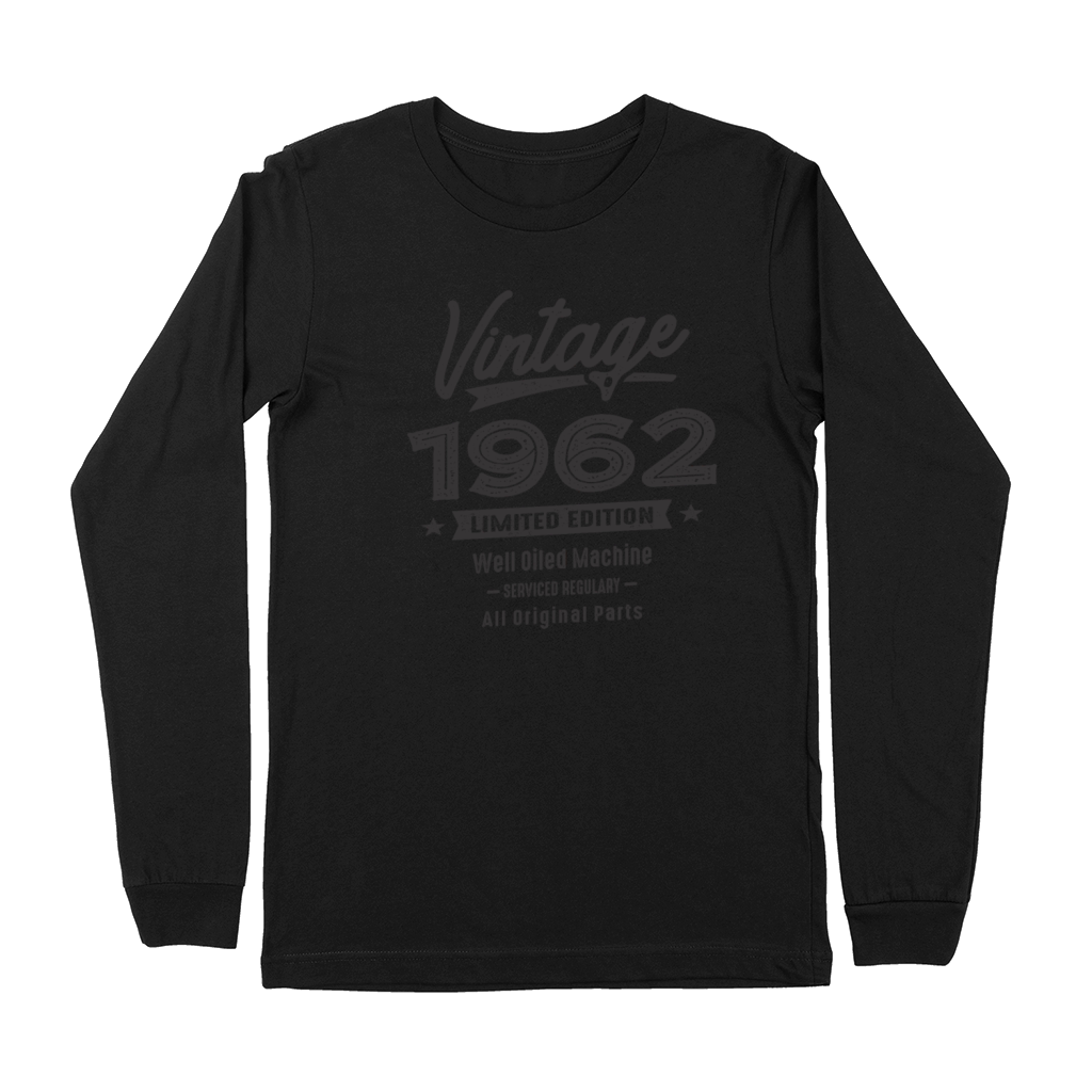 Vintage Born in 1962 - 60th Birthday Retro Classic Premium Long Sleeve