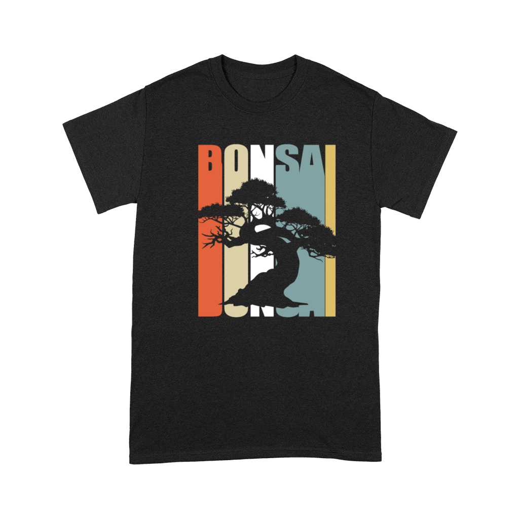 Bonsai Tree Vintage Retro Colorful Japanese Garden Premium T-shirt