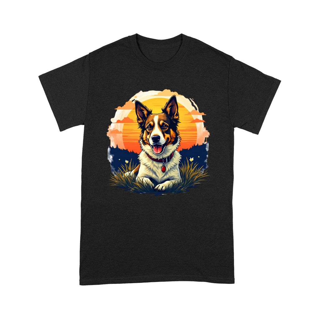 Happy Dog Sunset 1 Premium T-shirt