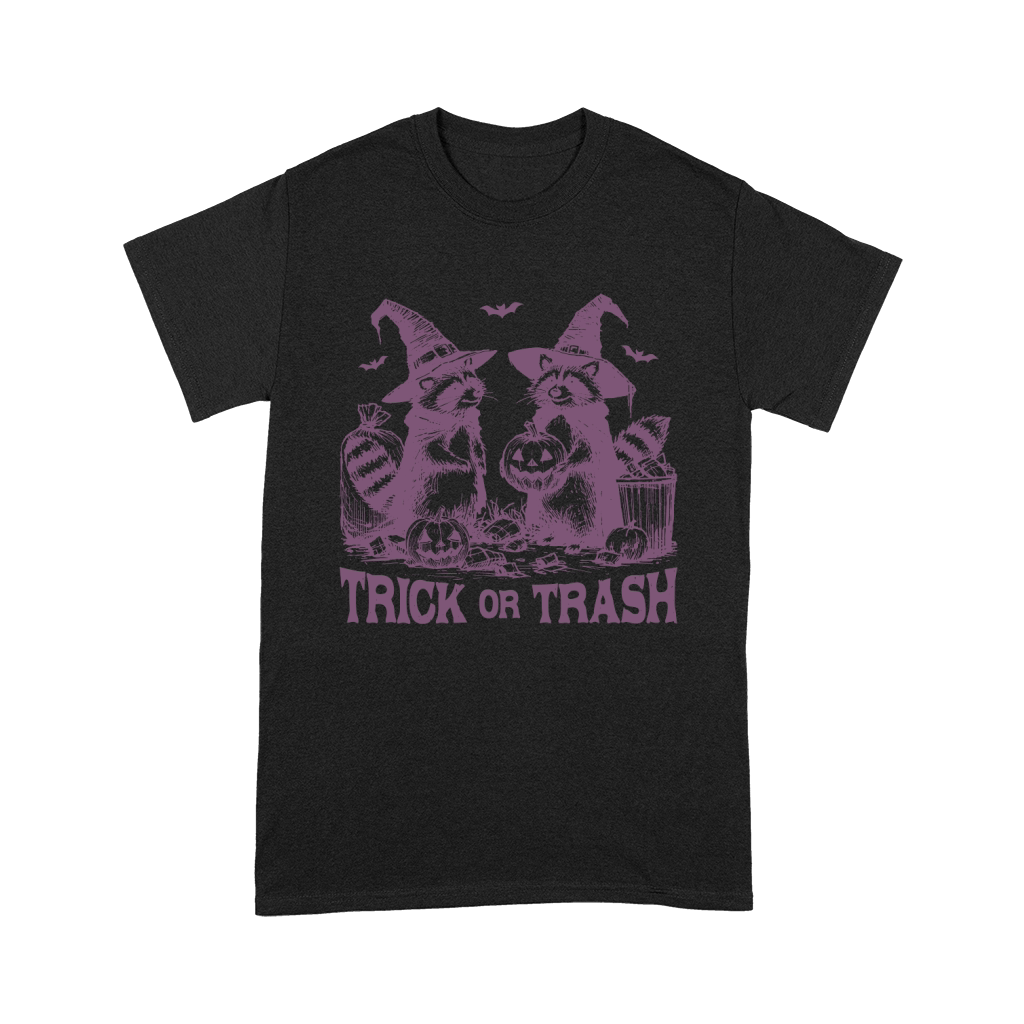 Trick Or Trash Halloween L Purple Premium T-shirt