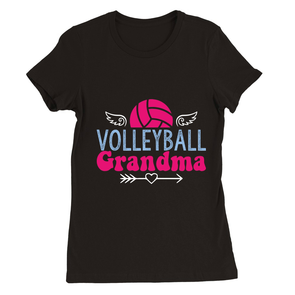 mother day Volleyball grandma Premium Womens Crewneck T-shirt
