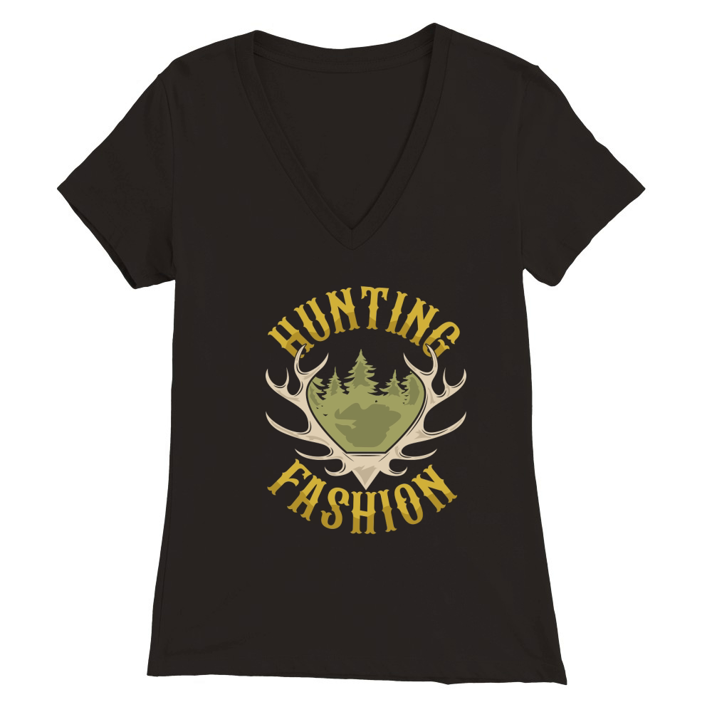 Hunting fashion Premium Womens V-Neck T-shirt