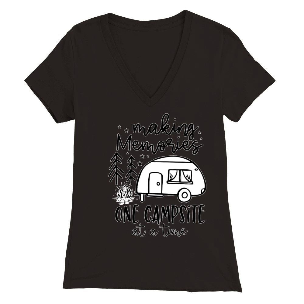 making memories one campsite at a time Premium Womens V-Neck T-shirt