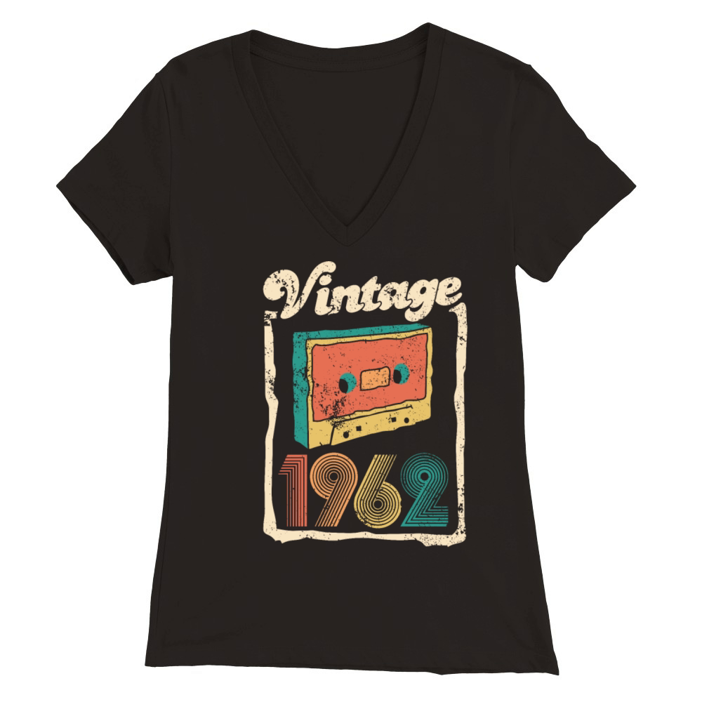 Vintage 1962 - 60 years old - 60th birthday gift Premium Womens V-Neck T-shirt