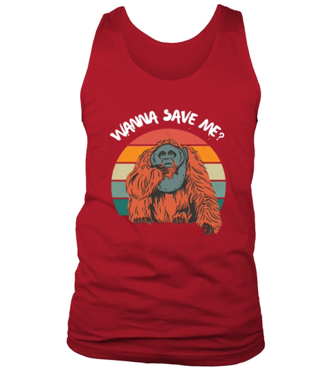 Orangutan Save Rain Forest Retro Vintage Tank Top Unisex