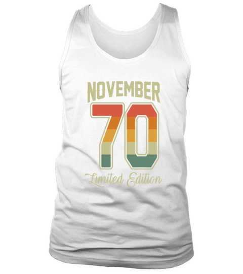 Vintage November 50 Year 1970 50th Birthday Gift Tank Top Unisex
