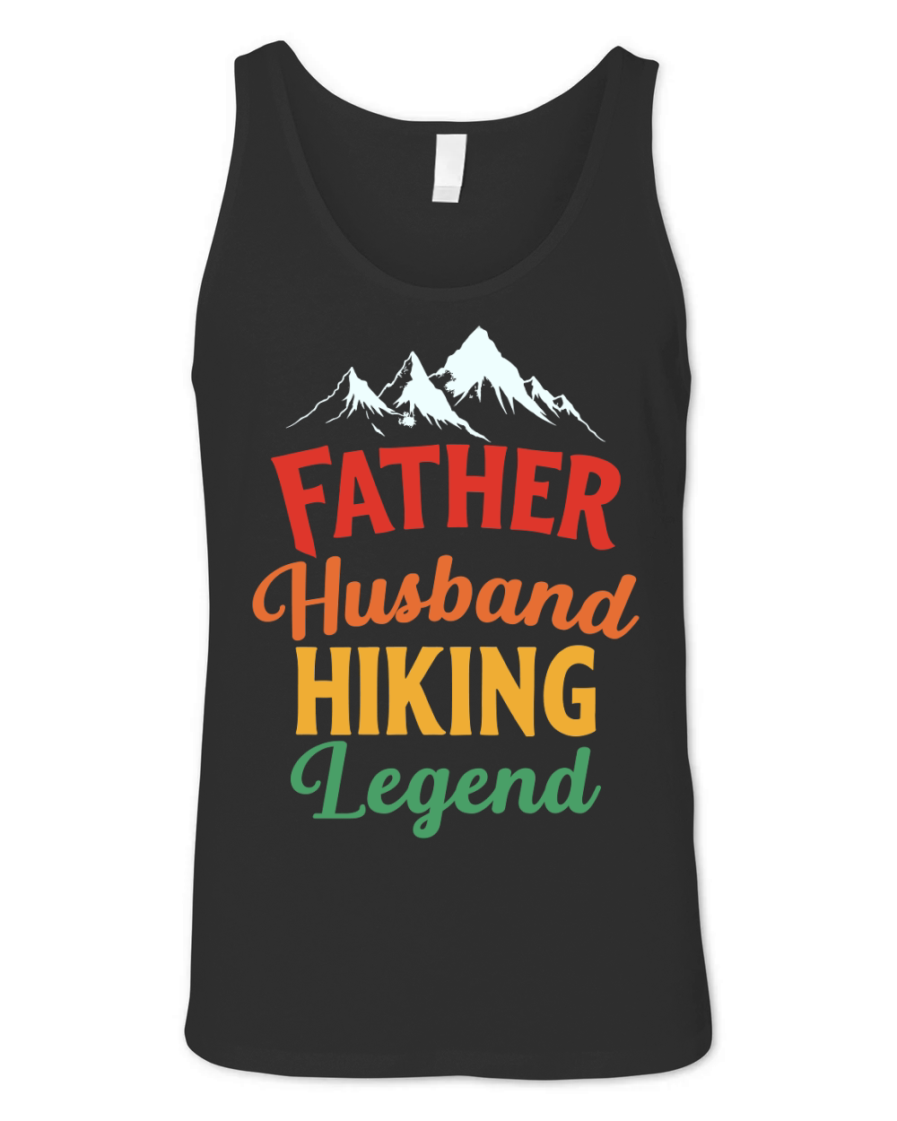 Father husband hiking legend Unisex Jersey Tank