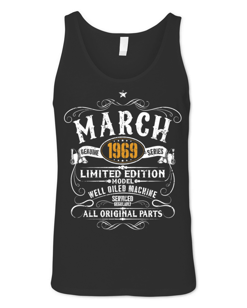 March 1969 - 50th Birthday Funny Vintage Gift Unisex Jersey Tank