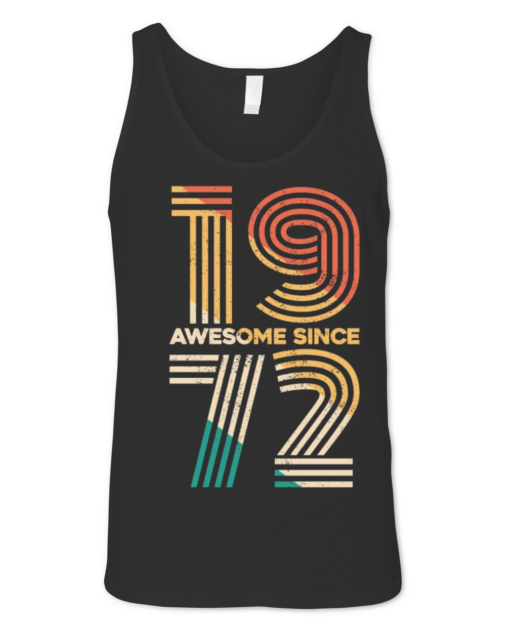 Vintage 1972 - 50 years old - 50th birthday gift Unisex Jersey Tank