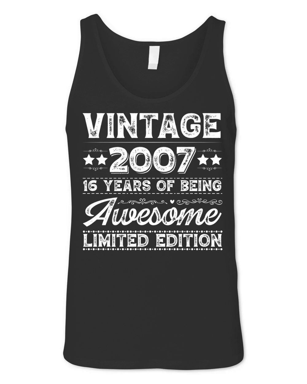Vintage 2007 Being Awesome Limited Edition Birthday (2) Unisex Jersey Tank