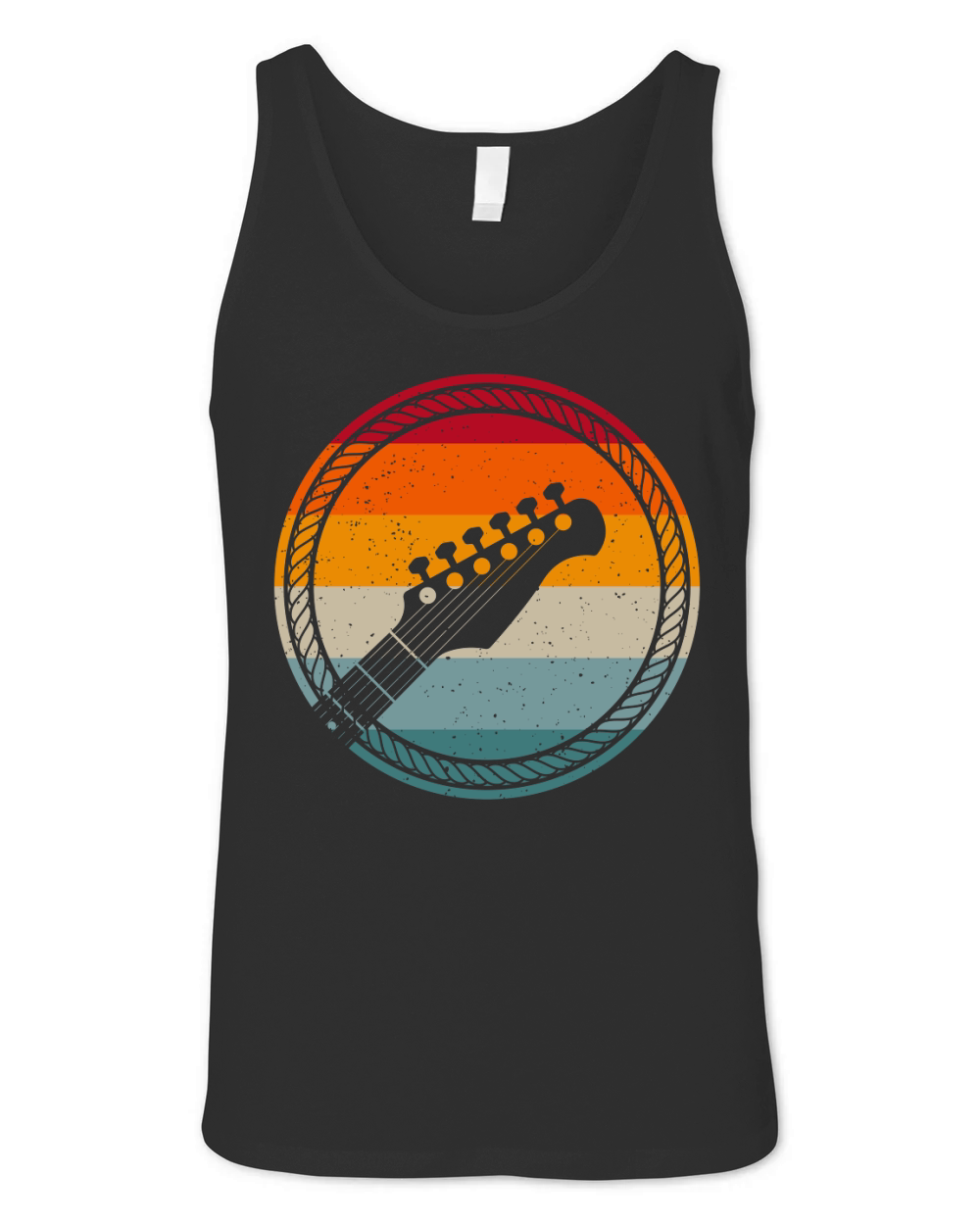 Vintage Bass Guitar Headstock for Bassist and Bass Player Unisex Jersey Tank