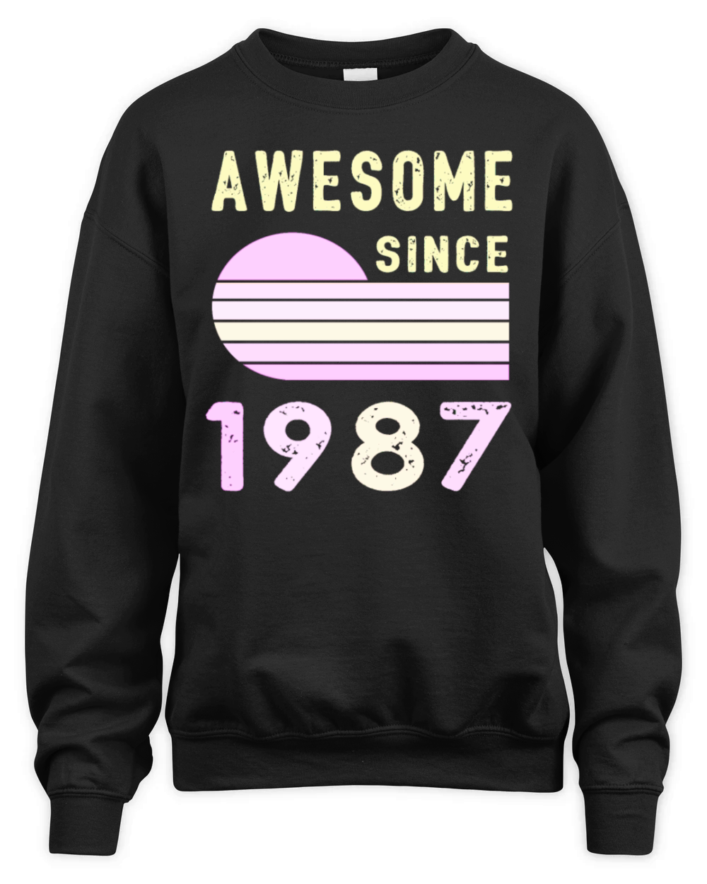 1987 Birthday Retro Vintage Gift Unisex Premium Crewneck Sweatshirt