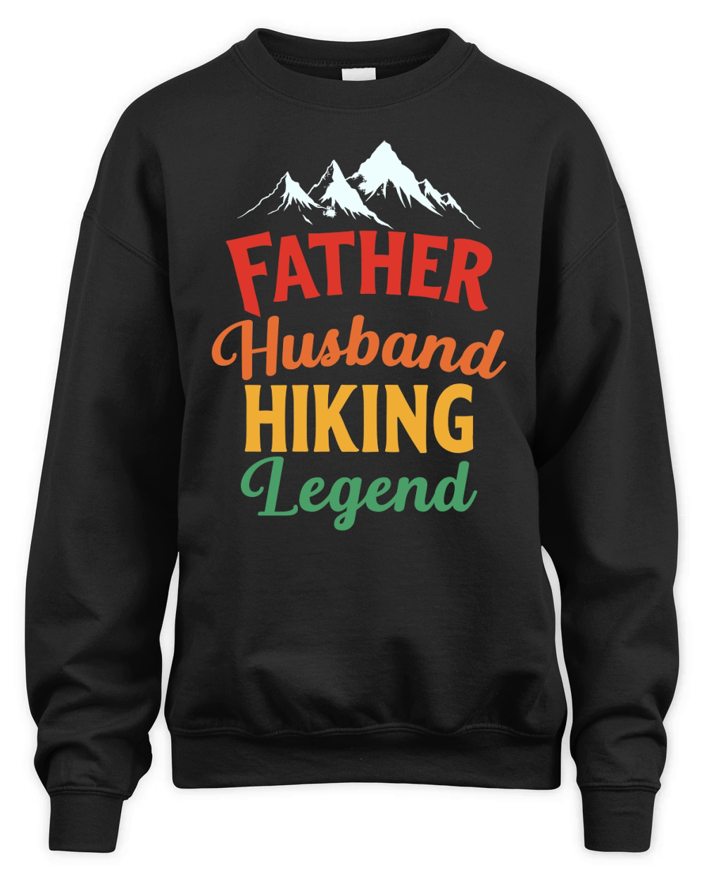 Father husband hiking legend Unisex Premium Crewneck Sweatshirt
