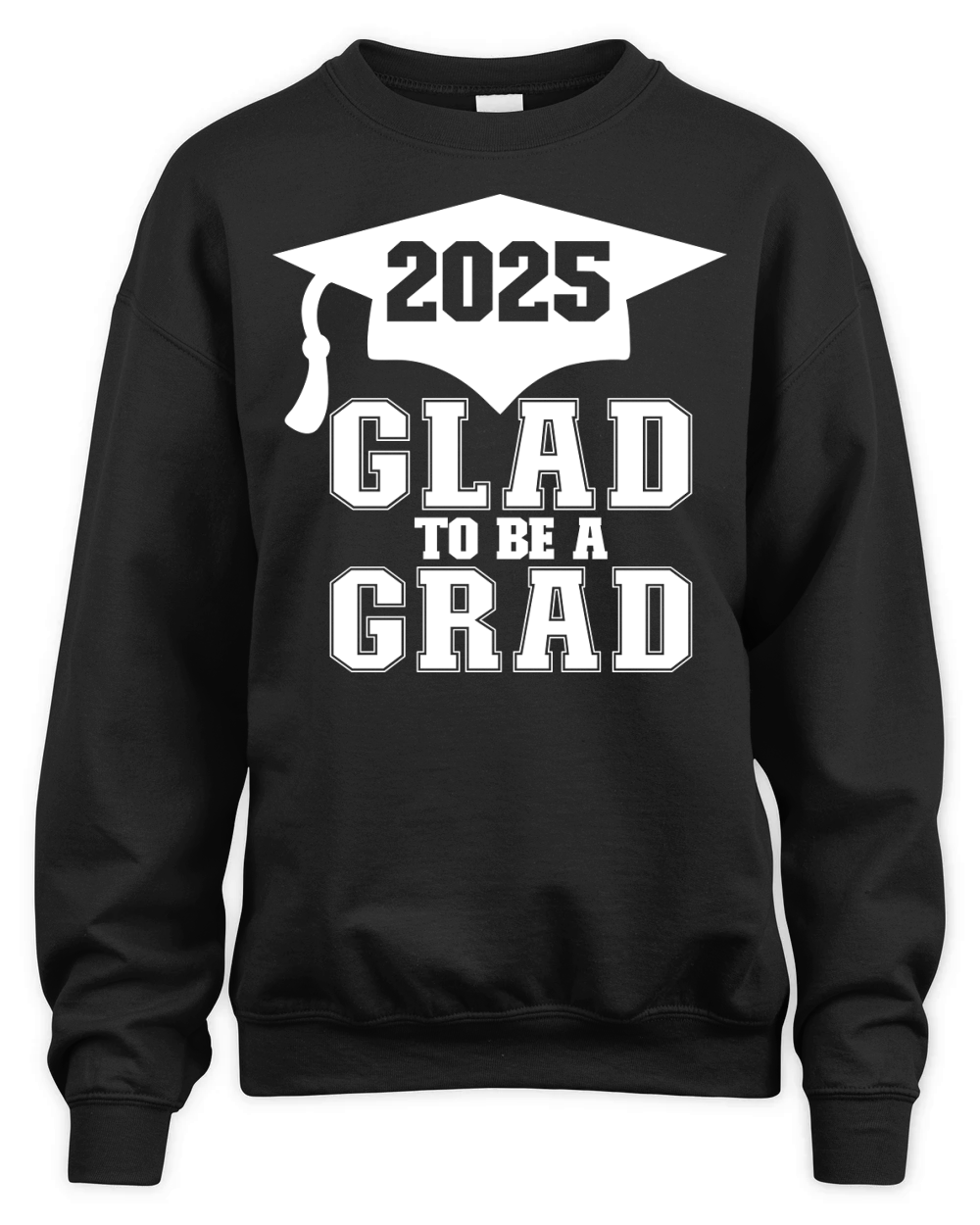 Glad to be a Grad white Unisex Premium Crewneck Sweatshirt