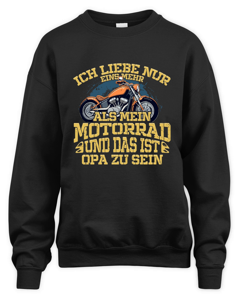 ich liebe nur eins mehr als mein motorrad und das ist opa zu sein Unisex Premium Crewneck Sweatshirt