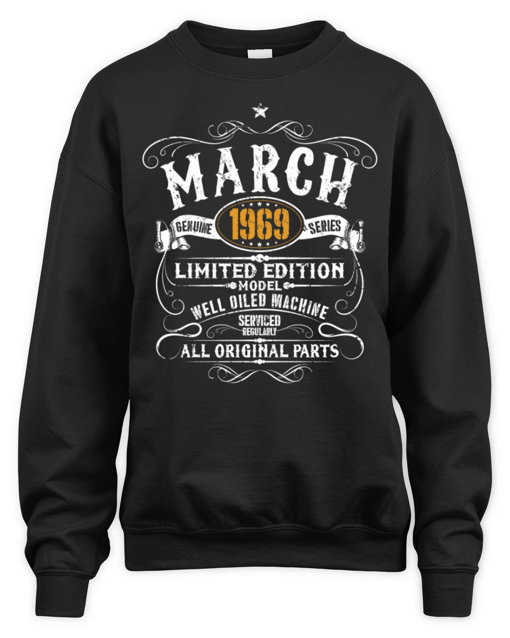 March 1969 - 50th Birthday Funny Vintage Gift Unisex Premium Crewneck Sweatshirt