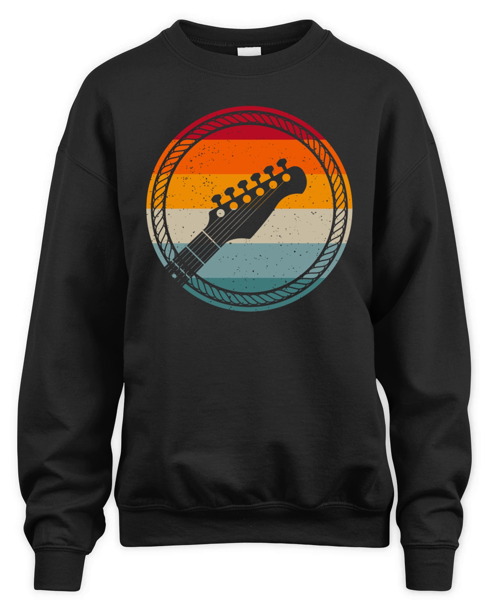 Vintage Bass Guitar Headstock for Bassist and Bass Player Unisex Premium Crewneck Sweatshirt