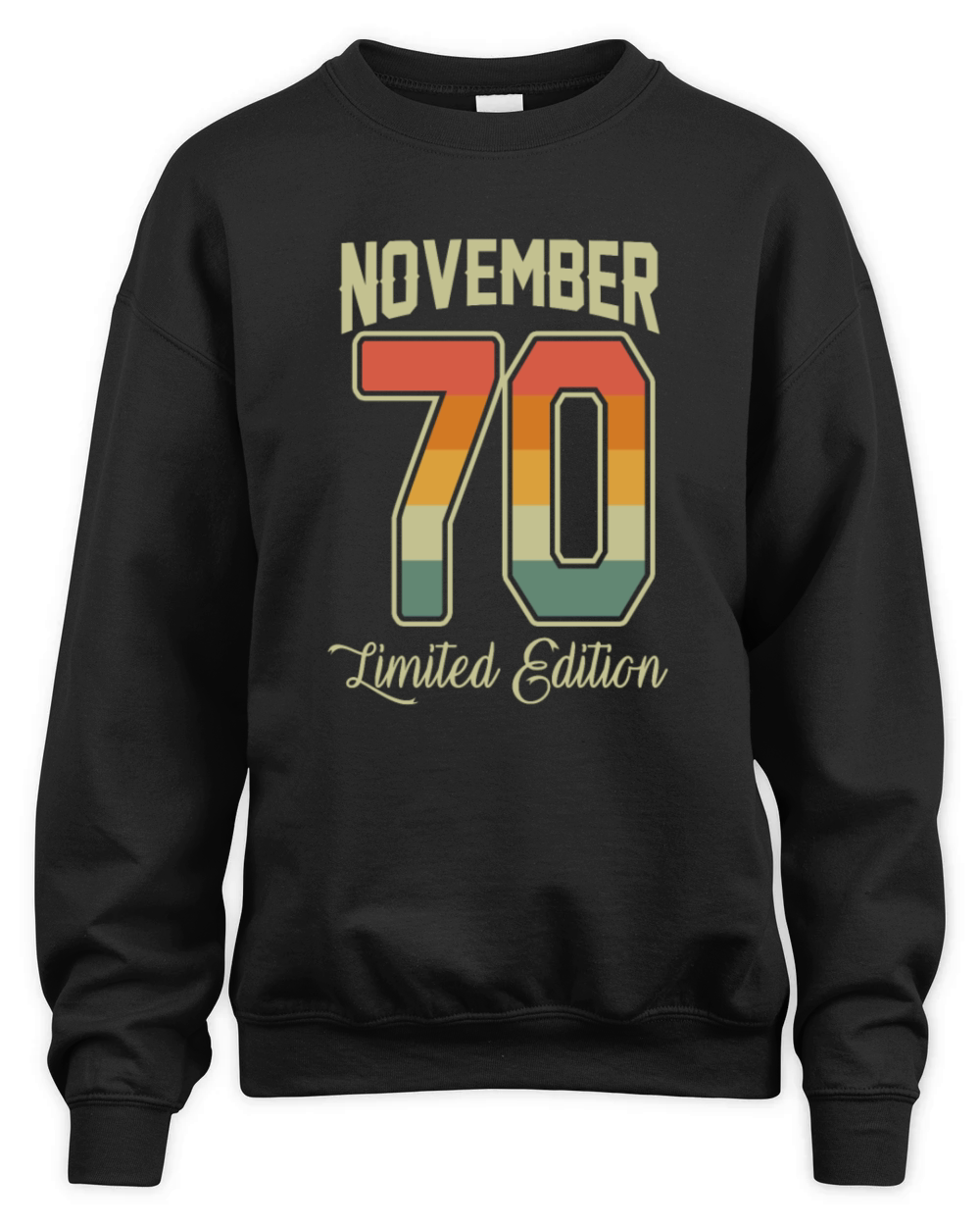 Vintage November 50 Year 1970 50th Birthday Gift Unisex Premium Crewneck Sweatshirt