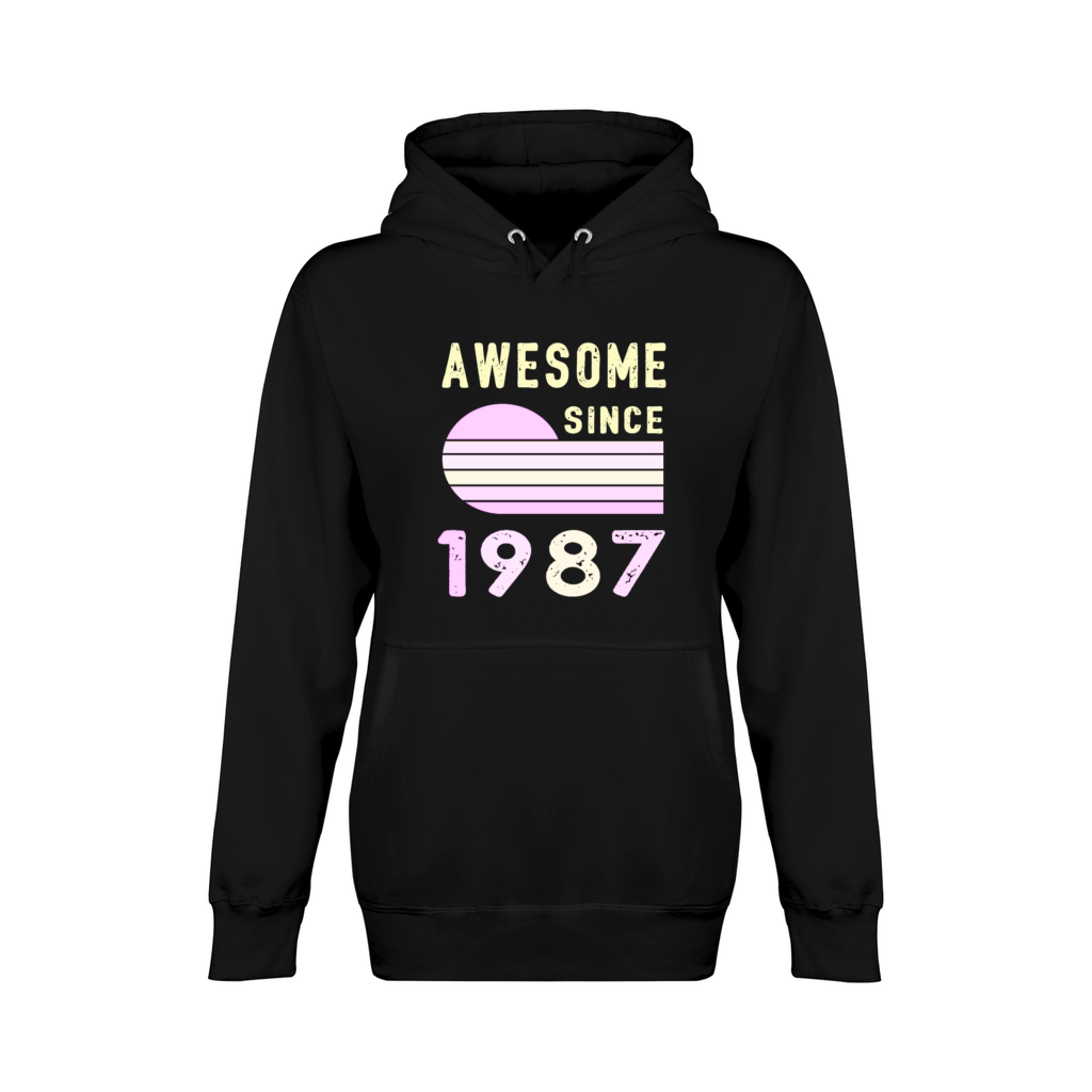 1987 Birthday Retro Vintage Gift Unisex Premium Pullover Hoodie