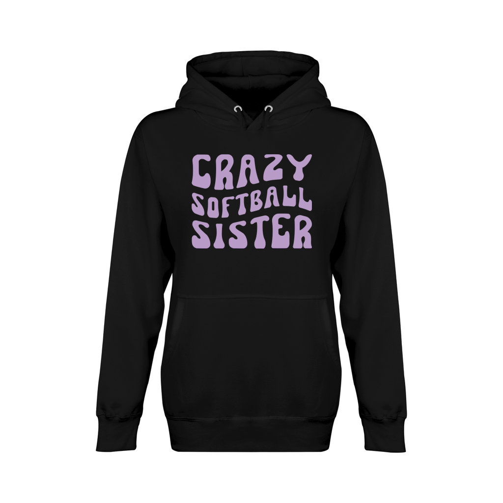 Crazy Softball Sister Unisex Premium Pullover Hoodie