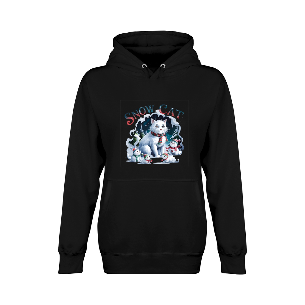 Snow Cat Vintage Christmas 1 Unisex Premium Pullover Hoodie