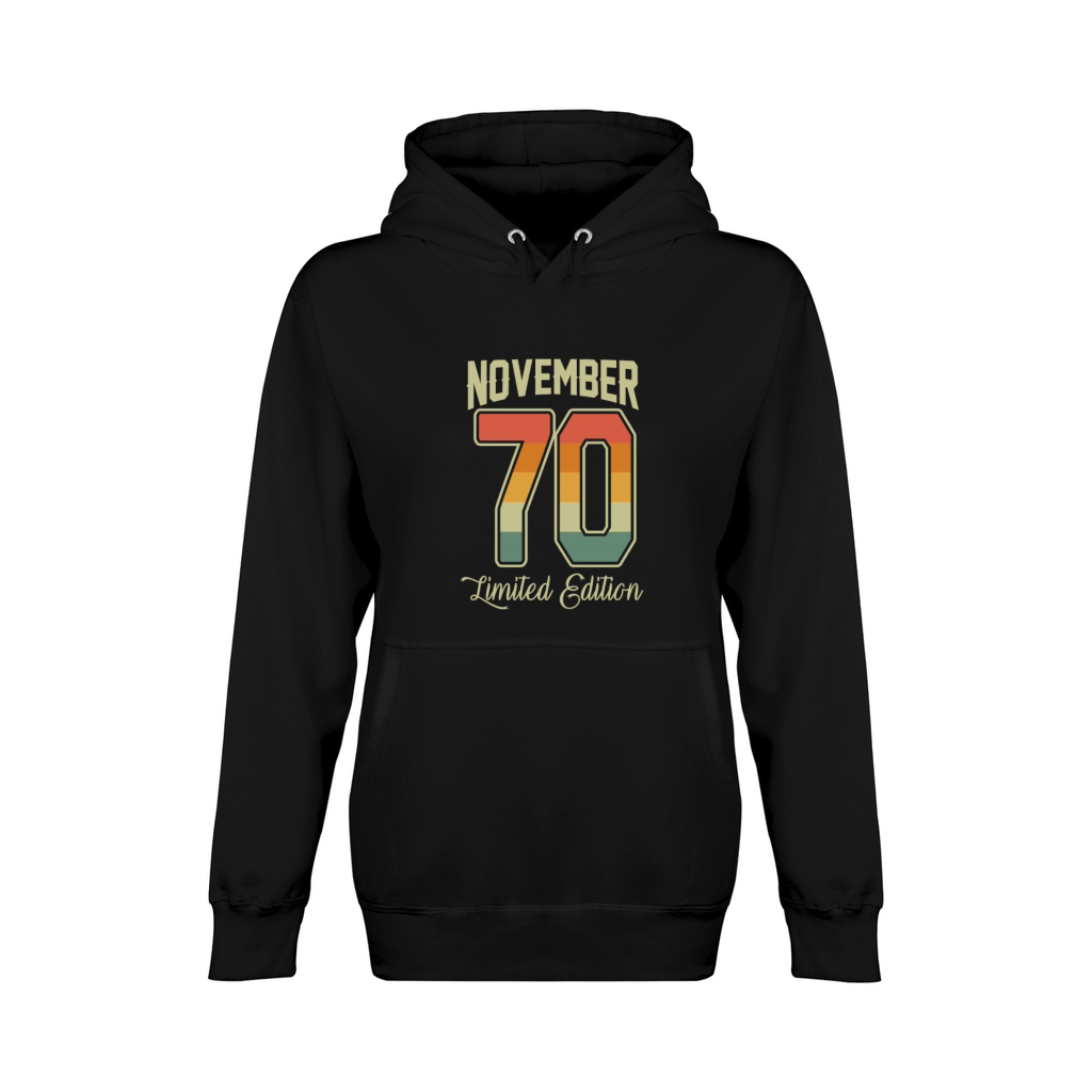 Vintage November 50 Year 1970 50th Birthday Gift Unisex Premium Pullover Hoodie