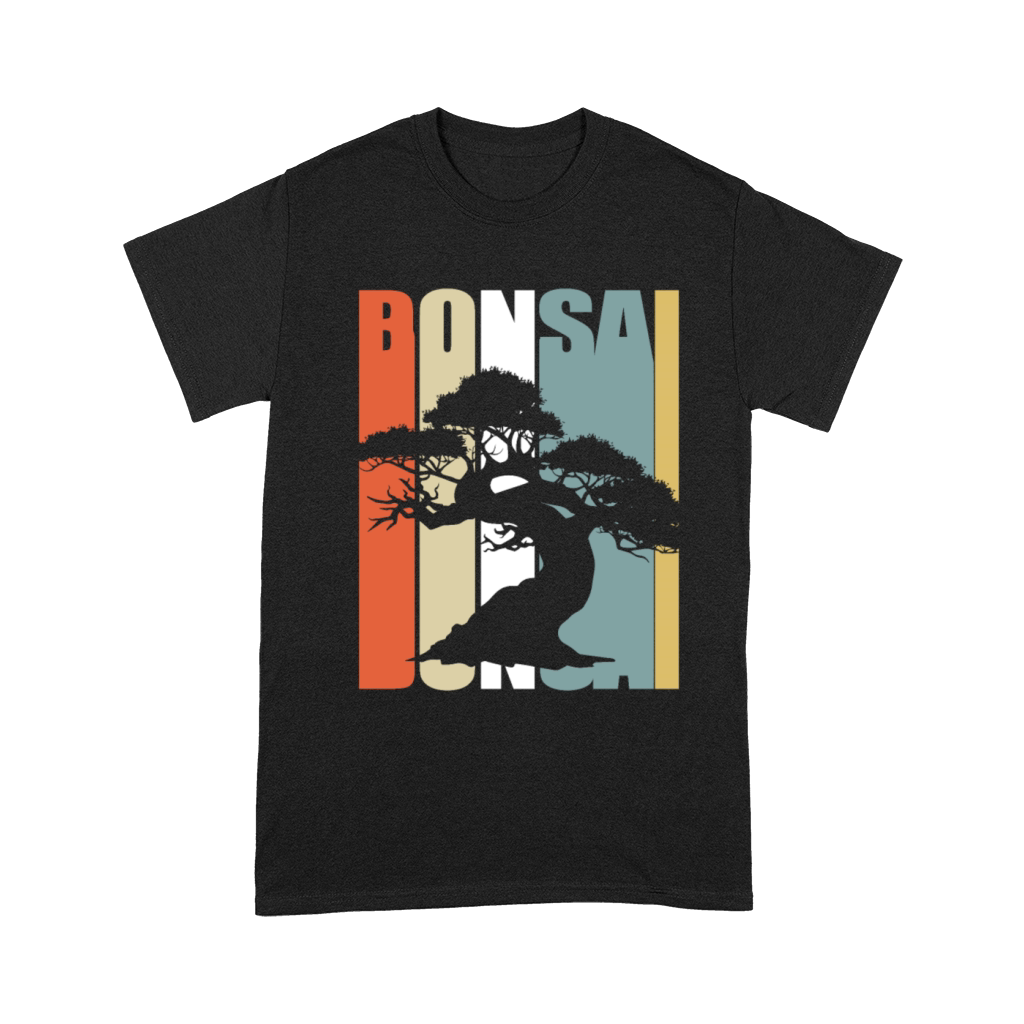 Bonsai Tree Vintage Retro Colorful Japanese Garden Unisex T-Shirt