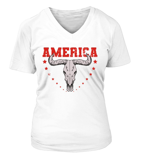 America 4 04 V-neck T-Shirt Woman